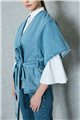 Waven - Womens Cati Wrap Kimono Top - Old Used Blue