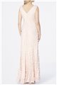 Tahari - Faux Pearl Beaded Gown - Blush Pink