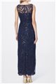 Tahari Brand - Illusion Neckline Sequin Gown