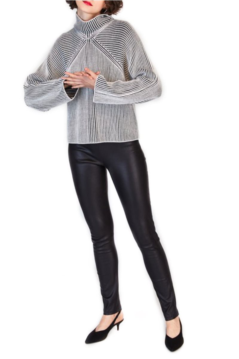 Tara Jarmon - Cream Ribbed Turtleneck - Ecru