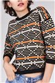 Tara Jarmon - Graphic Knit Pullover - Black