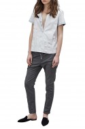 Sack's - Mika Leather T-shirt - Quartz