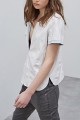 Sack's - Mika Leather T-shirt - Quartz