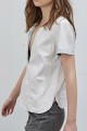 Sack's - Mika Leather T-shirt - Quartz