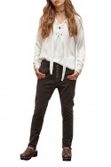 Sack's - Mario Boyfriend Velvet Pants - Black