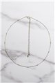 Tease By Tory - Women's Beaded Chain Choker - Silver