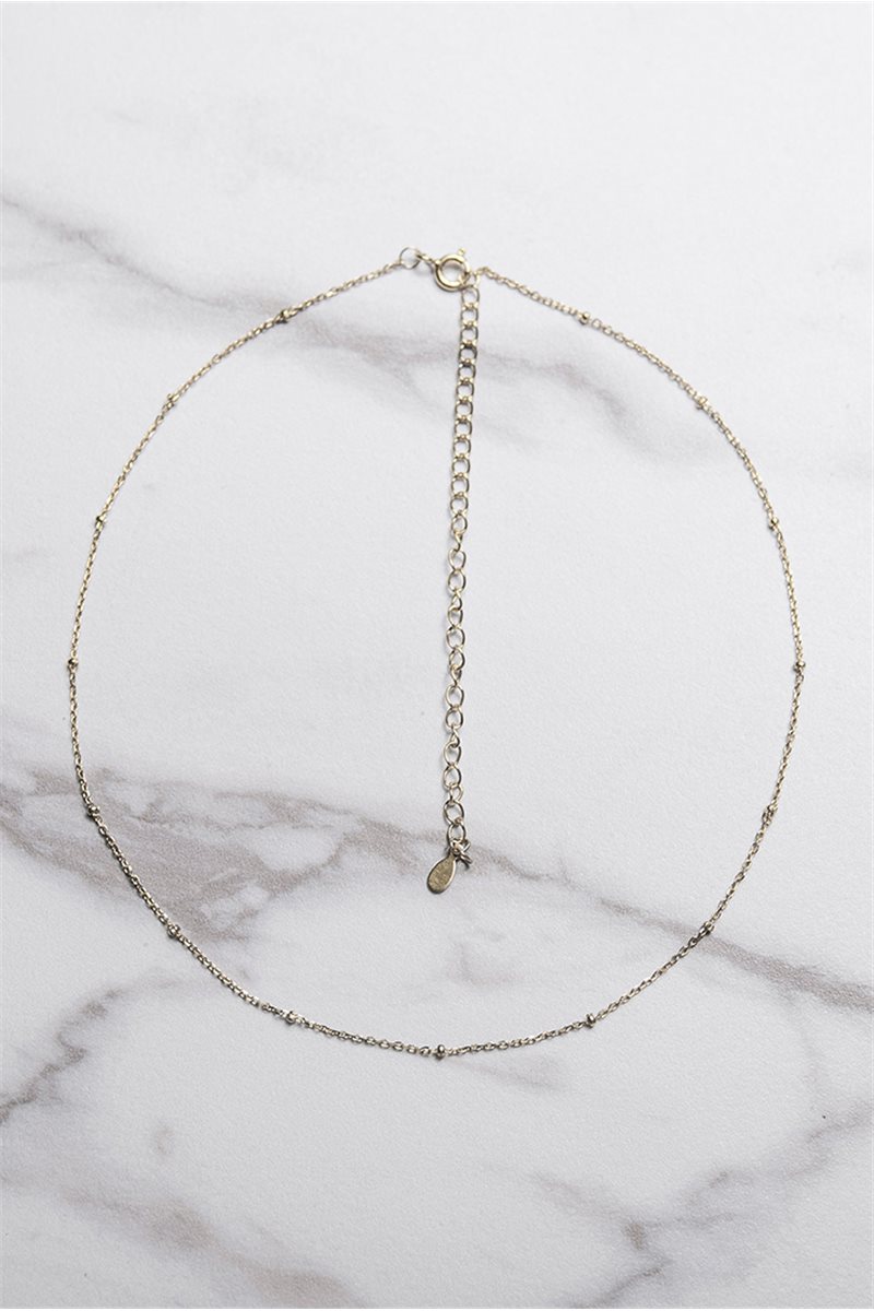 Tease By Tory - Women's Beaded Chain Choker - Silver