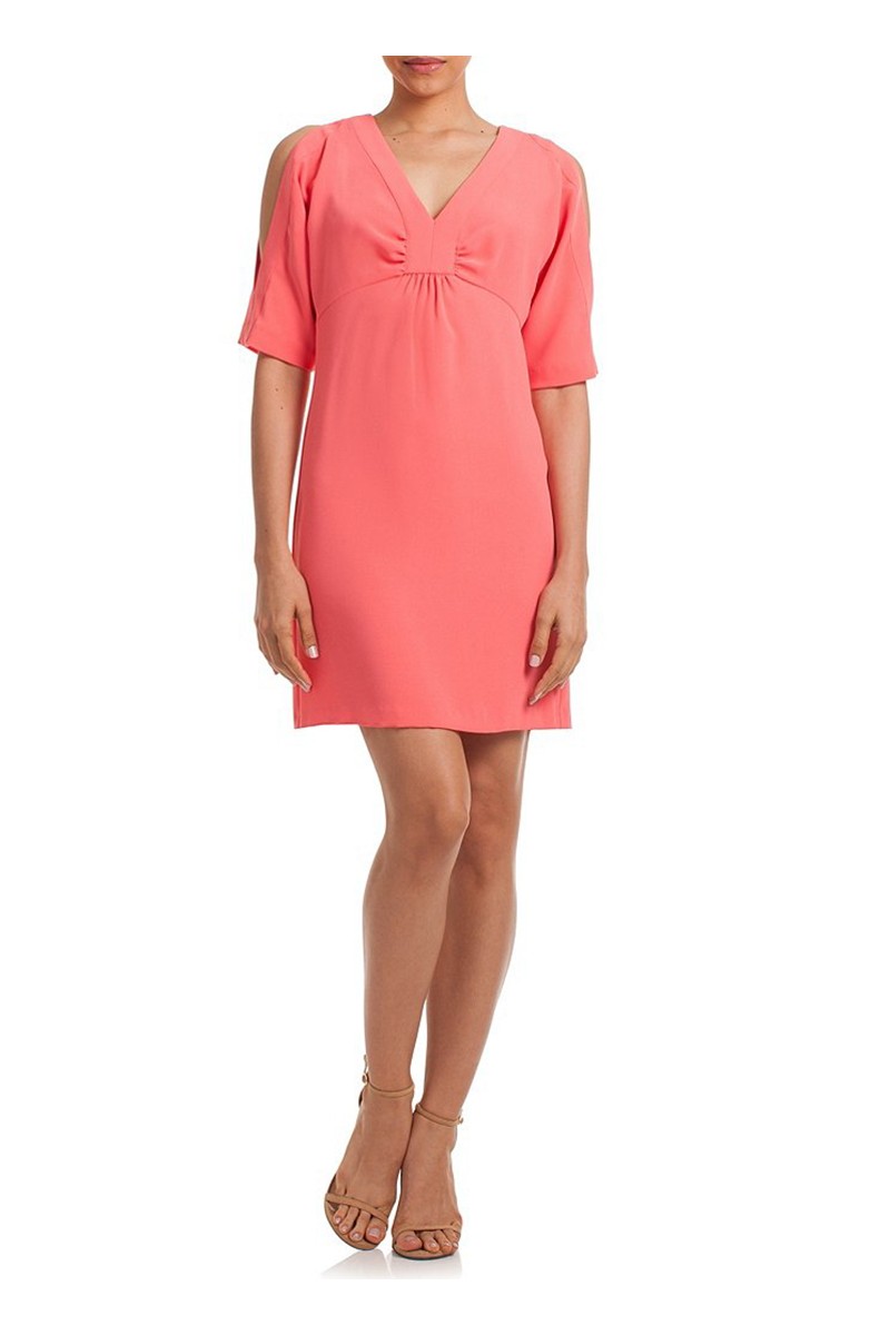 trina turk cold shoulder dress