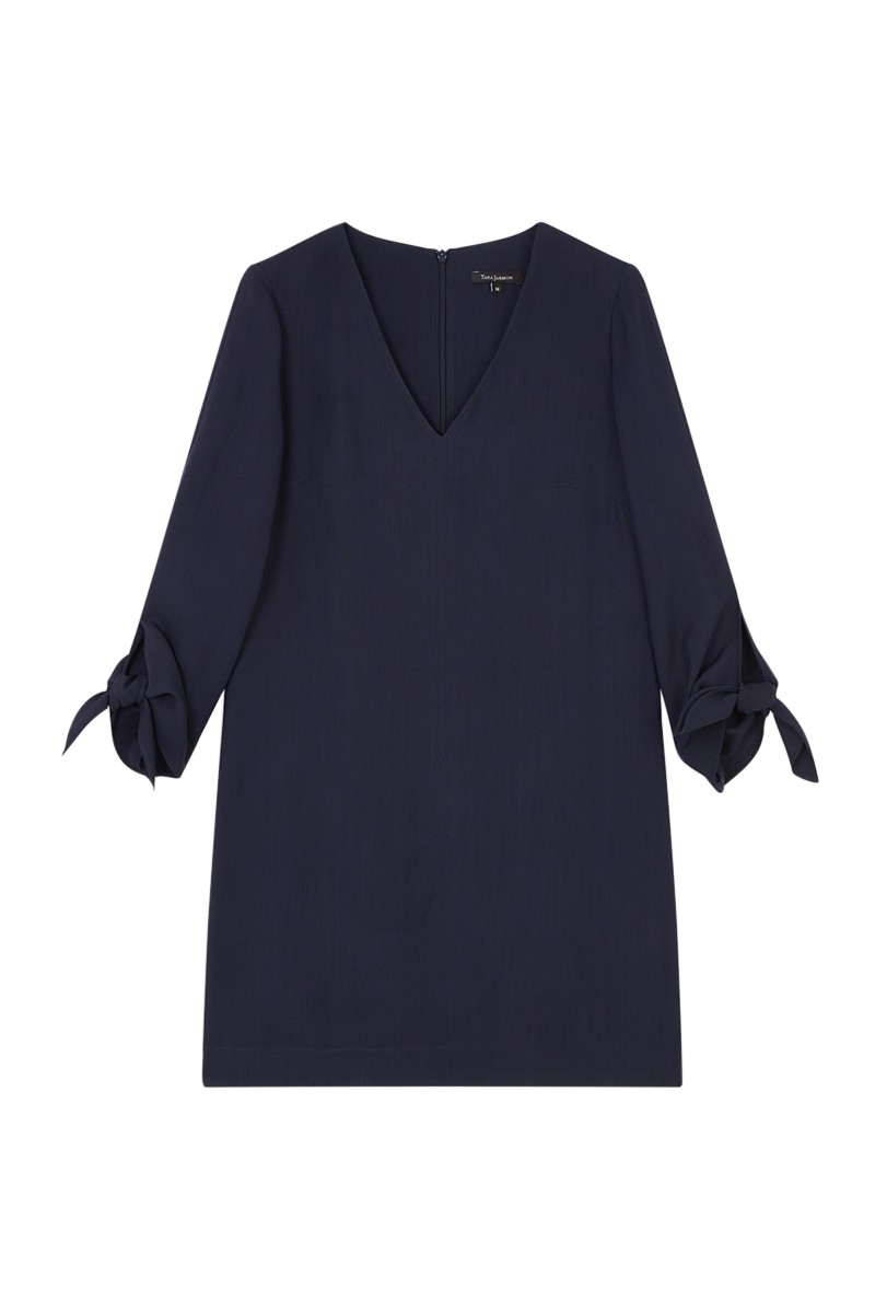 Tara Jarmon - Women's Double Cloth Dress - Midnight Blue