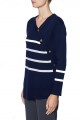 Brochu Walker - Women's Mattie Buttoned stripe Pullover - Regotta Almond Stripe