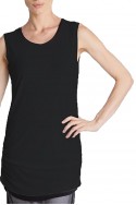 Planet - Women's Matte Jersey Rouched Tank - Black