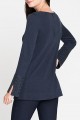 Nic+Zoe - Women's Grommet Cuff Top - Dark Indigo