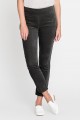 Nic+Zoe - Women's Velvet Side Zip Pant - Graphite