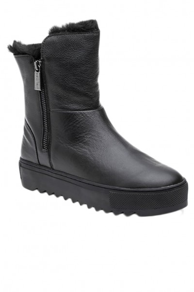 J Slides - Women's Selene Boots - Black Leather