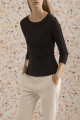 Sack's - Women's Victoria Nicky Ribbed Knit Top - Black