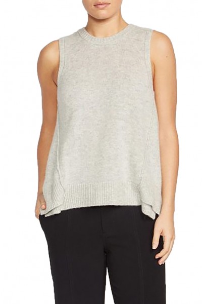 Brochu Walker - Women's Aimi Crossback Looker Sweater - Argent Grey Melange