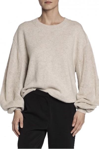 Brochu Walker - SP19A - Desy Crew Sweater - Almond Melange