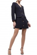 J.O.A. - Women's Princess Seam Jacket - Navy