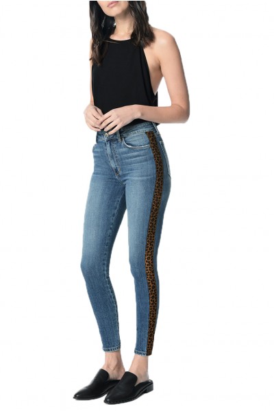 Joe's - Women's Charlie Ankle Leopard Stripe Jean - Ivey