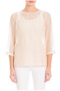 Nic+Zoe - Embroidered Batiste Top - French Vanilla