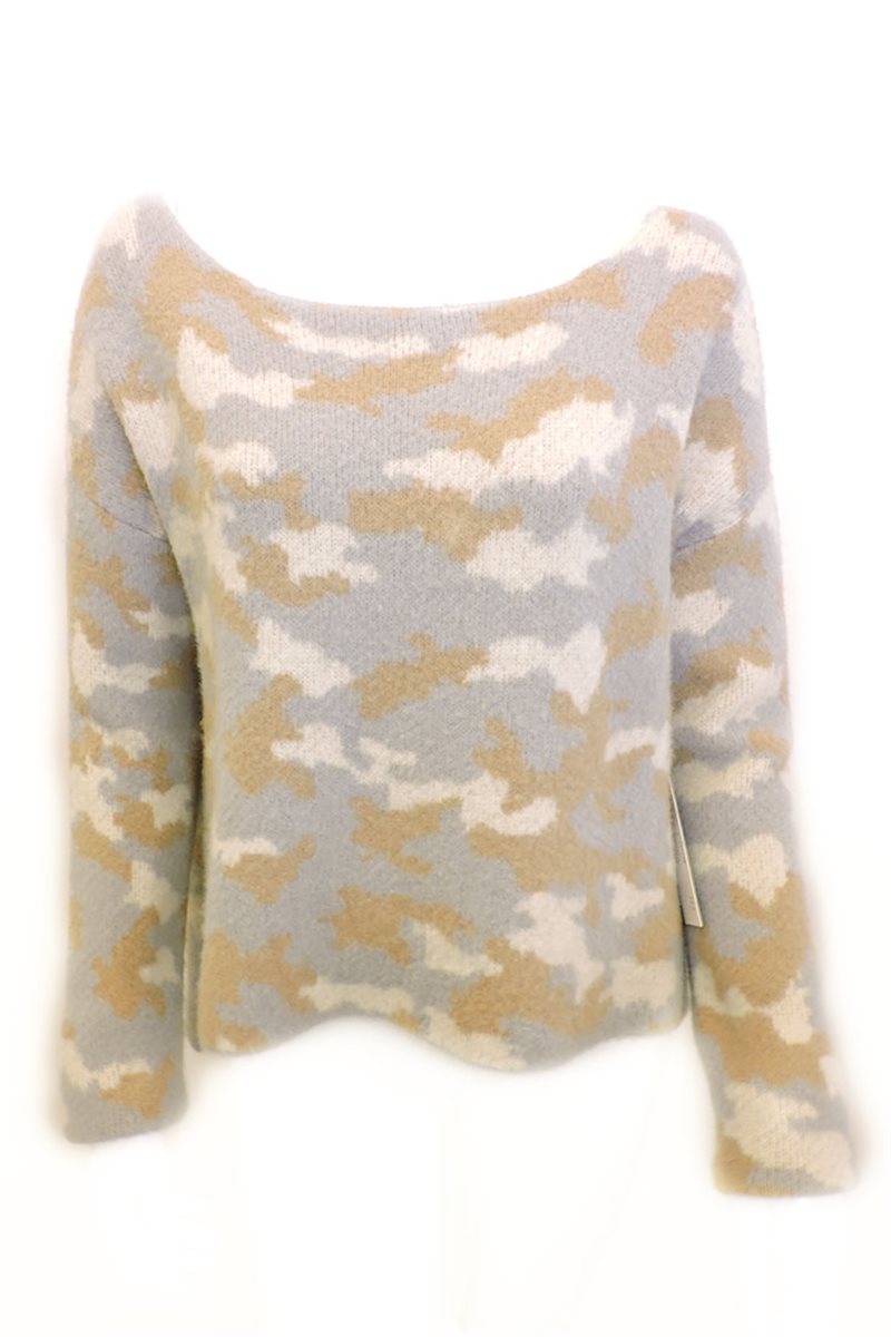 Central Park West - Camo Sweater - Camel