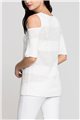 Nic + Zoe - Cold Shoulder Top - Paper White