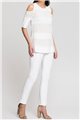 Nic + Zoe - Cold Shoulder Top - Paper White