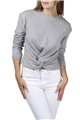 Central Park West - Clover twist front crewneck sweater - Grey