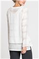 Nic+Zoe - Women's Shadow Stripe Top - Paper White