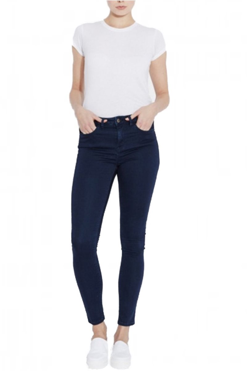 Waven - Women's Asa Mid Rise Skinny Jeans - Coated Navy