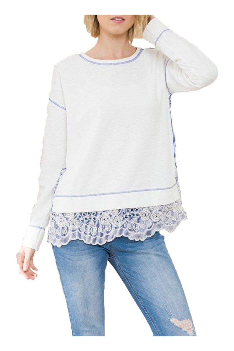Mystree - Top - Off White Blue