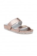 Jslides - Women's Edie Leather - Rosegold Cracked