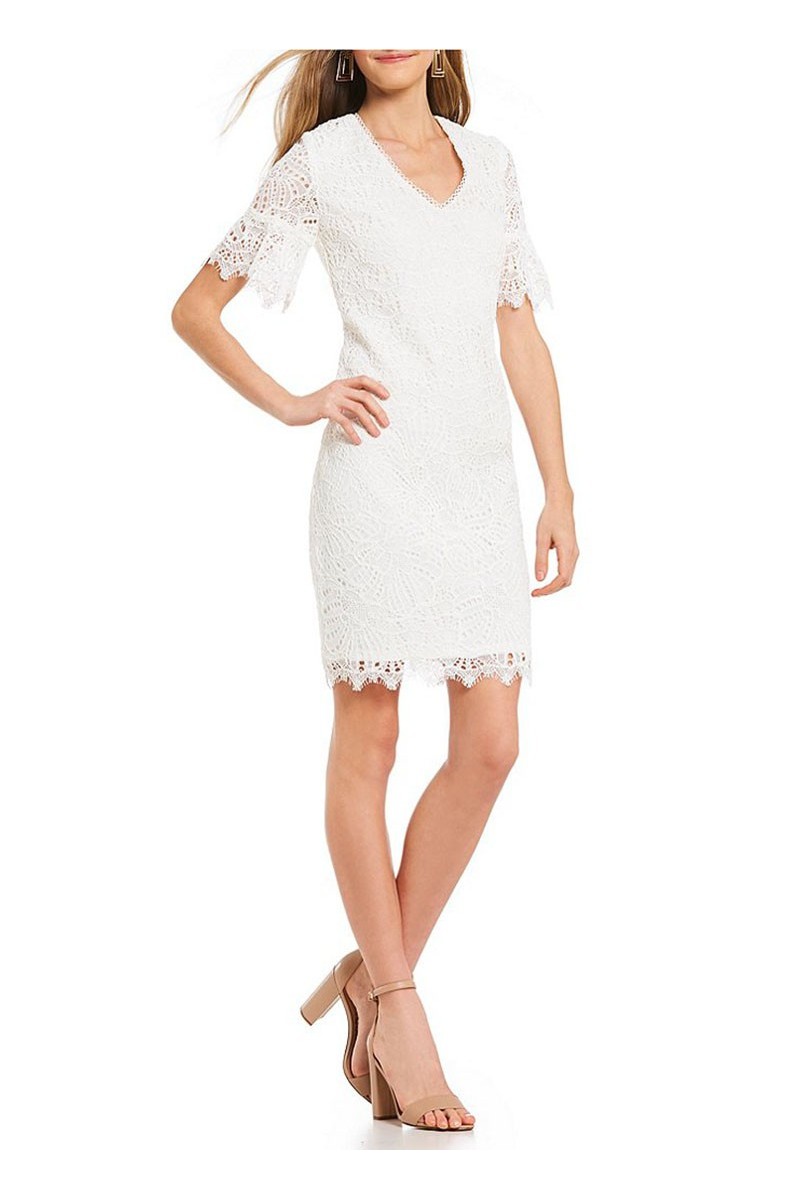 Trina Turk - Women's Darling Floral Lace Dress - White