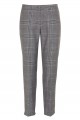 Tara Jarmon - Women's Checked Straight Pants - Gris Chine Clair