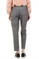 Tara Jarmon - Women's Checked Straight Pants - Gris Chine Clair