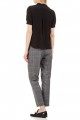 Tara Jarmon - Women's Checked Straight Pants - Gris Chine Clair