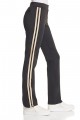 Pam & Gela - Women's H 18 Mixed Metal Side Stripe Pant - Black
