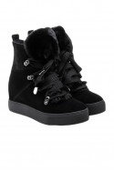 J Slides - Women's Whitney Boots - Black Suede