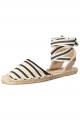 Soludos - Women's Classic Sandal Stripe Shoe - Natural Black