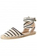 Soludos - Women's Classic Sandal Stripe Shoe - Natural Black