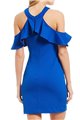 Trina Turk - Women's Jurnee Cold Shoulder Flounce Sleeve Dress - Cobalt