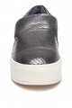 JSlides - Harry Embossed Leather Shoe - Pewter