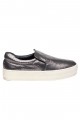 JSlides - Harry Embossed Leather Shoe - Pewter