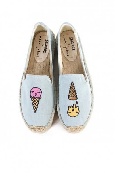 Soludos - Women's Ice Cream Platform Smoking Slipper - Chambray