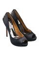 Badgley Mischka - Women's Kiara Embellished Peep-Toe Pump - Black