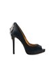 Badgley Mischka - Women's Kiara Embellished Peep-Toe Pump - Black