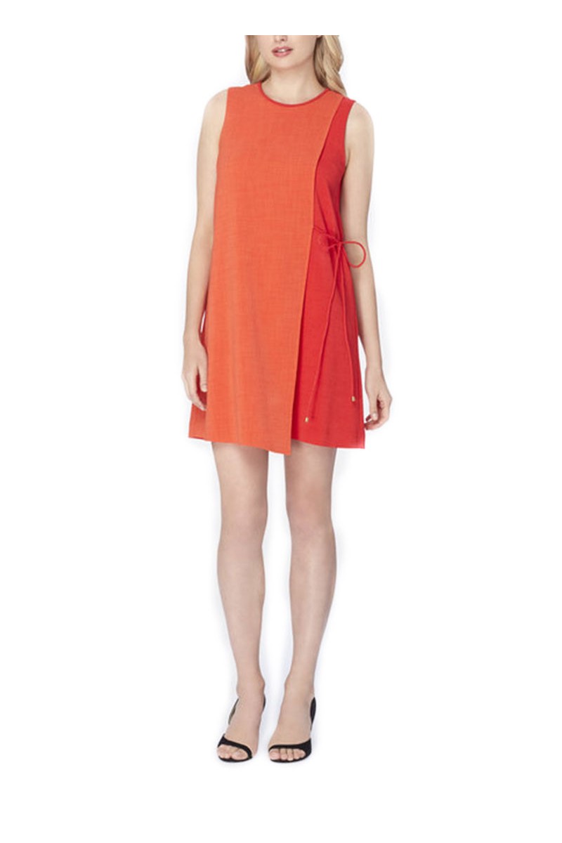 tahari orange dress