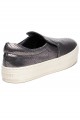 JSlides - Harry Embossed Leather Shoe - Pewter