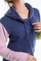 Wildfox - Women's Tri Contrast Ivy Hoodie - Oxford Electric Taupe Rose