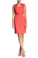 Tahari - Sleeveless Horseshoe Faille Sheath Dress